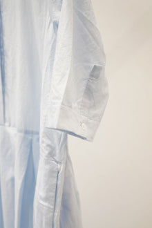 lena dress cotton silk linen pale blue