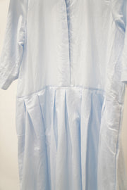 lena dress cotton silk linen pale blue