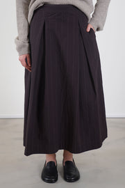 bergfabel emma skirt eggplant is made from a lightweight cotton stretch fabric