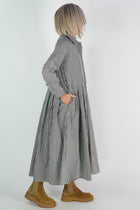 lena dress black stripes