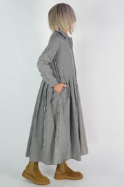 lena dress black stripes