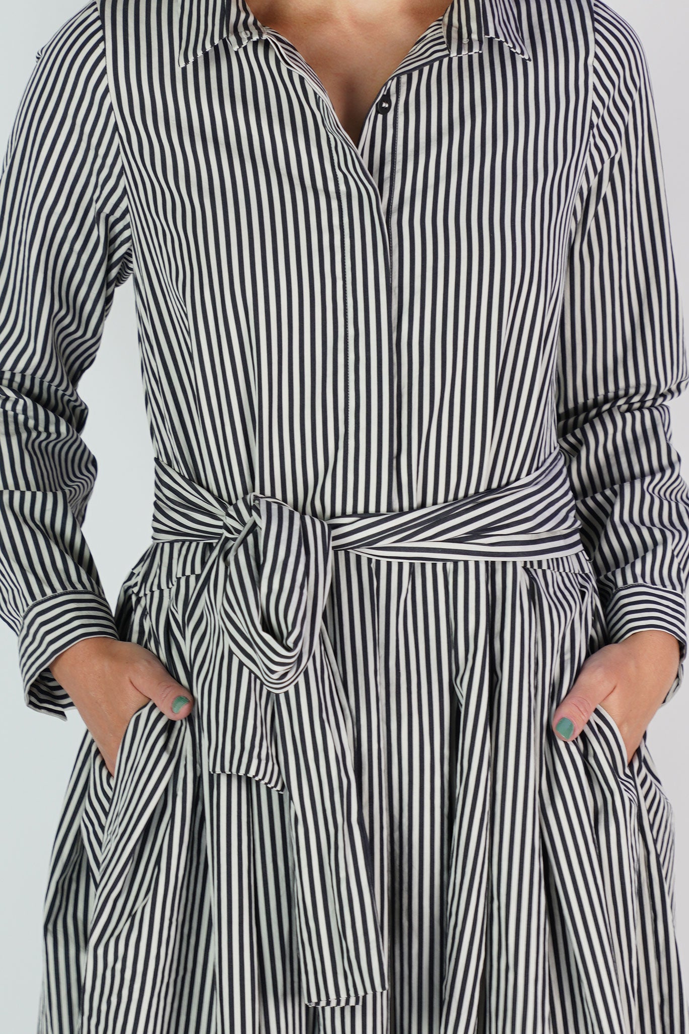 bergfabel lena dress black stripes | carrousel the store