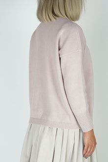 handmade loose cashmere pulli rose