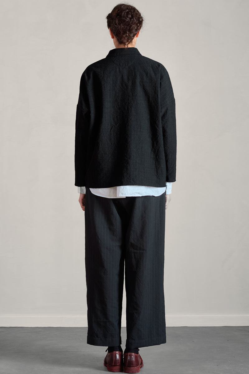 tina shirt wool black stripe