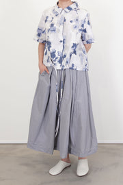 model wearing bergfabel matilde skirt charcoal check