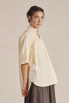 vera shirt cotton silk linen vanilla
