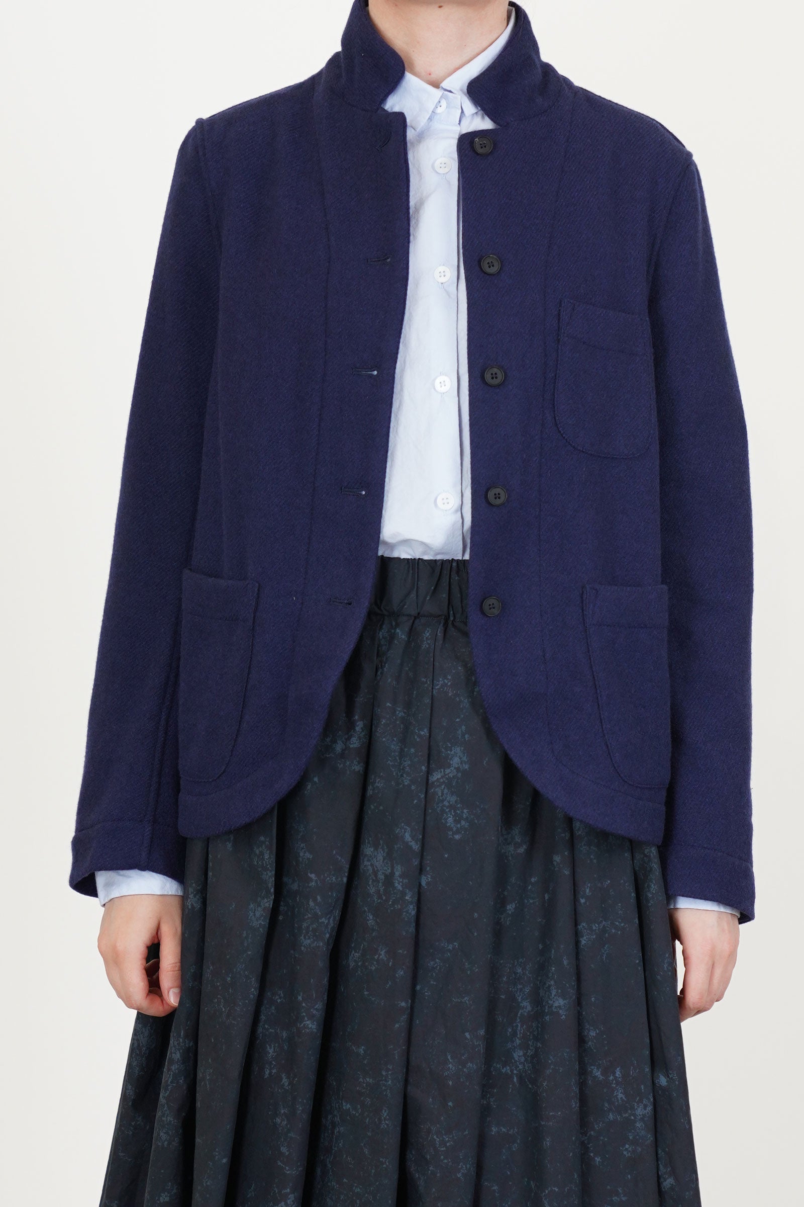 caryl jacket cashmere wool blue