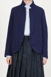 caryl jacket cashmere wool blue