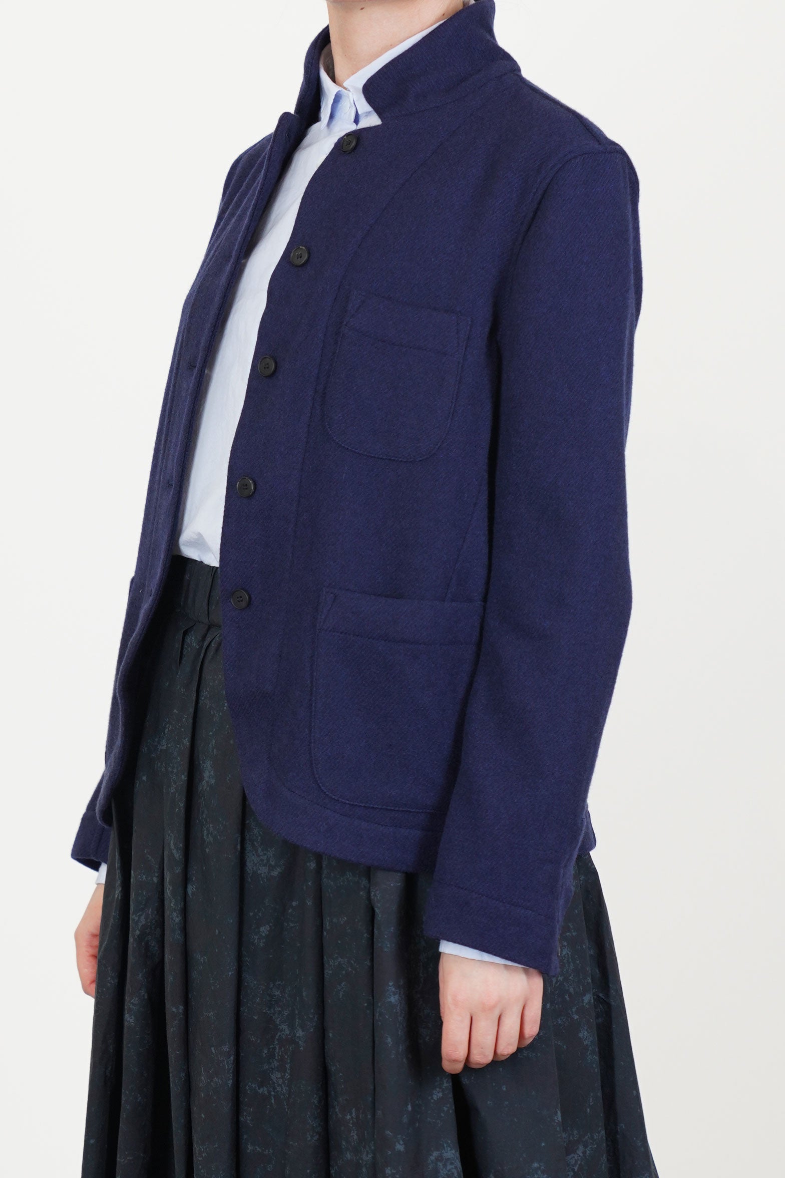 caryl jacket cashmere wool blue