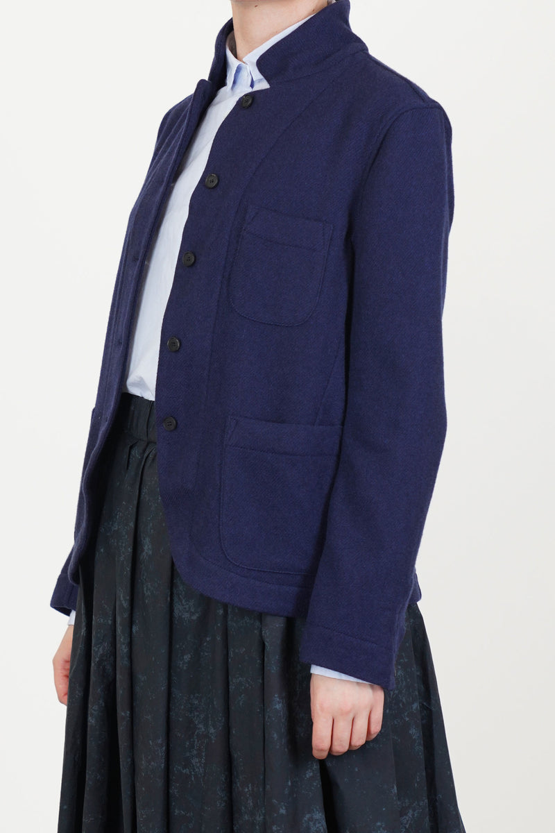 caryl jacket cashmere wool blue