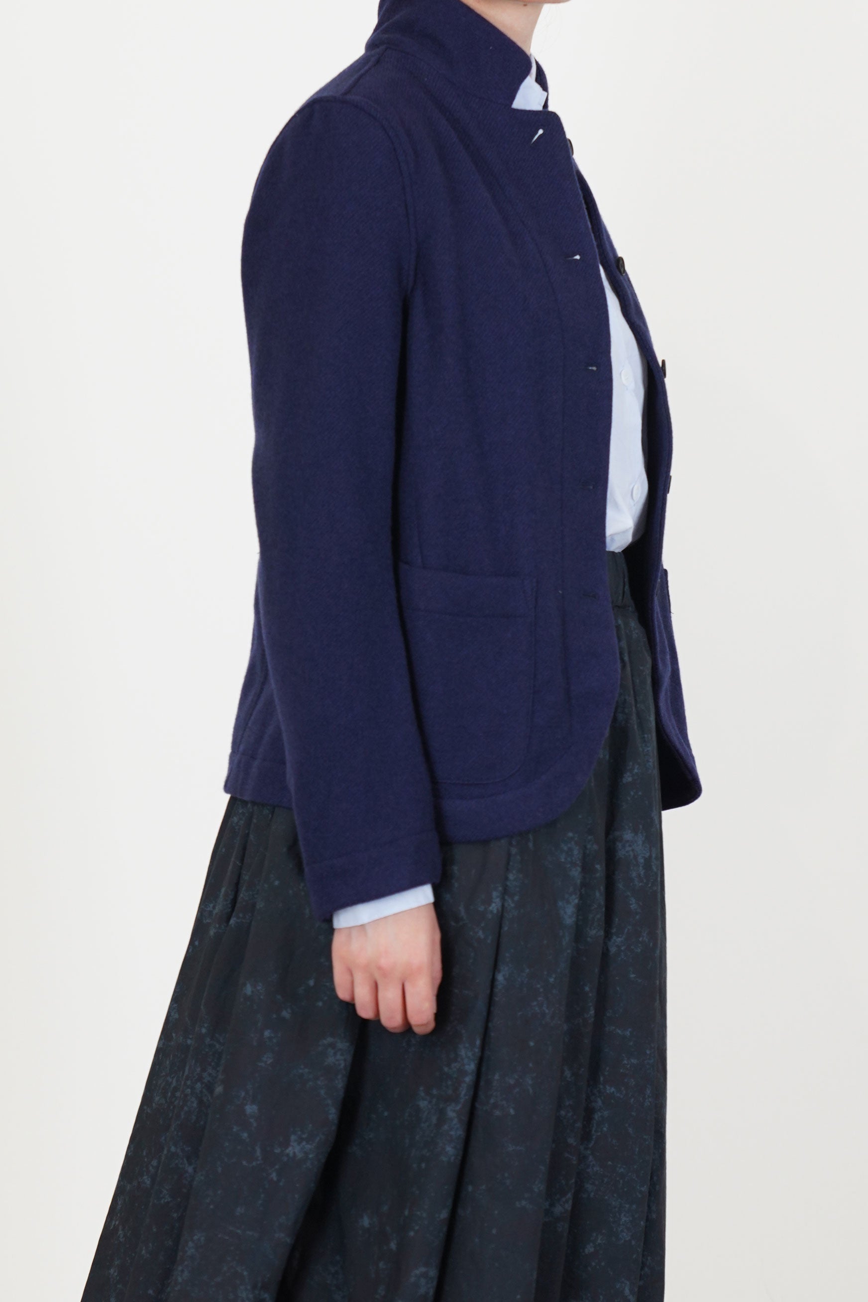caryl jacket cashmere wool blue