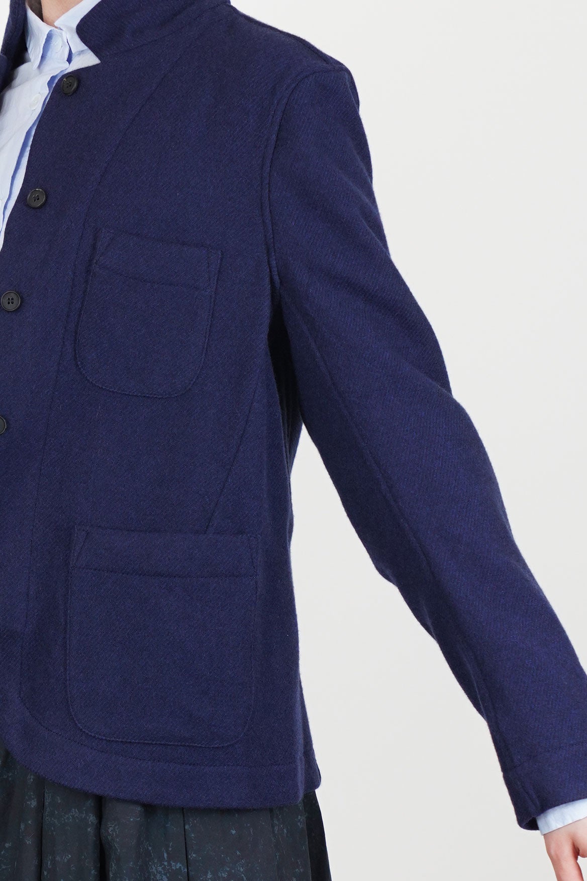 caryl jacket cashmere wool blue