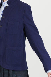 caryl jacket cashmere wool blue