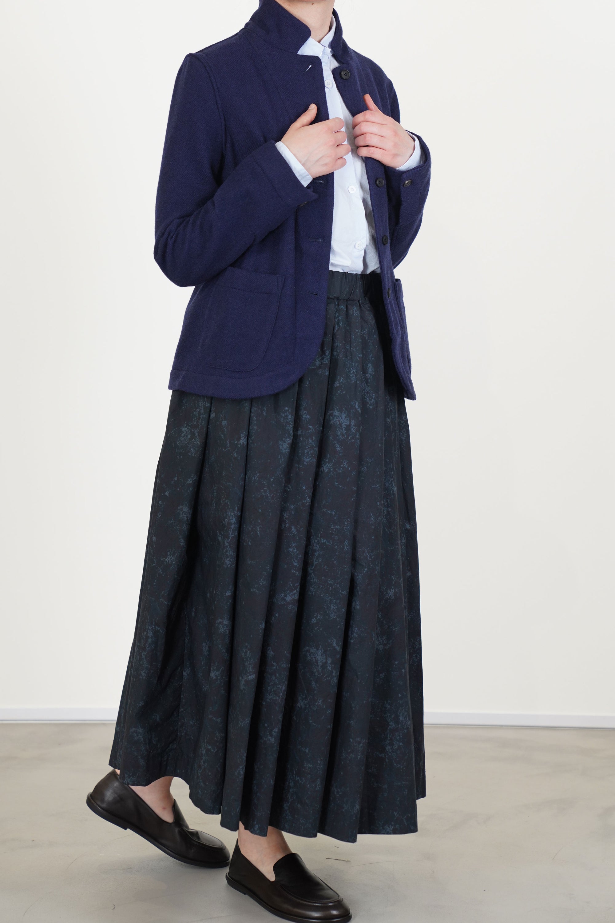 caryl jacket cashmere wool blue