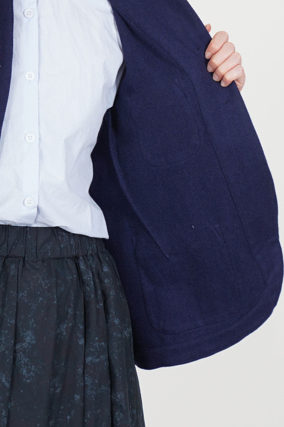 caryl jacket cashmere wool blue
