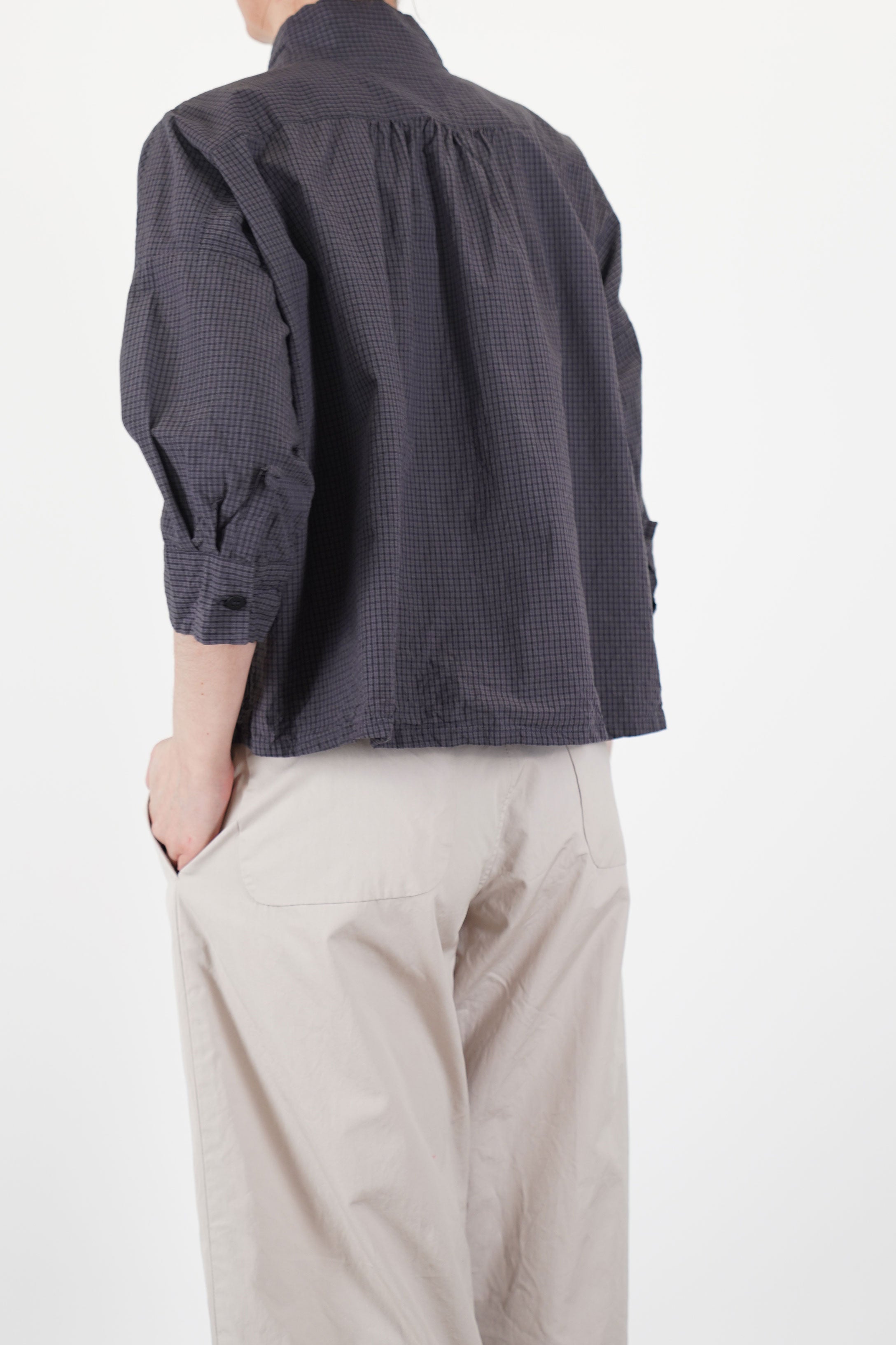 claudia shirt grey check