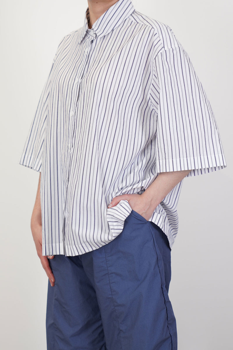 front view of bergfabel ella shirt multi stripe