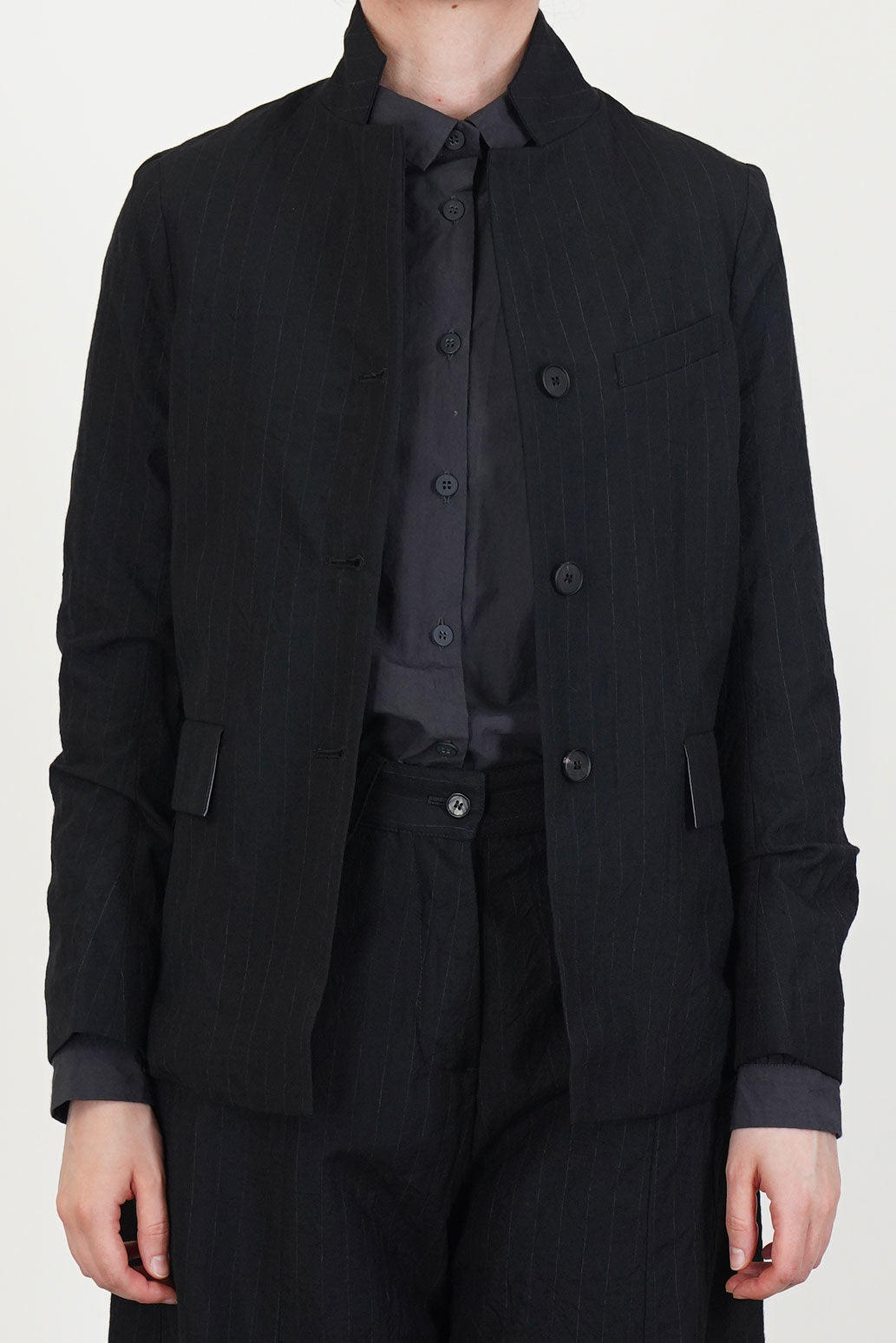 giulia jacket wool black stripe