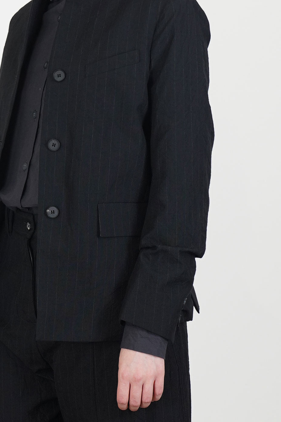 giulia jacket wool black stripe
