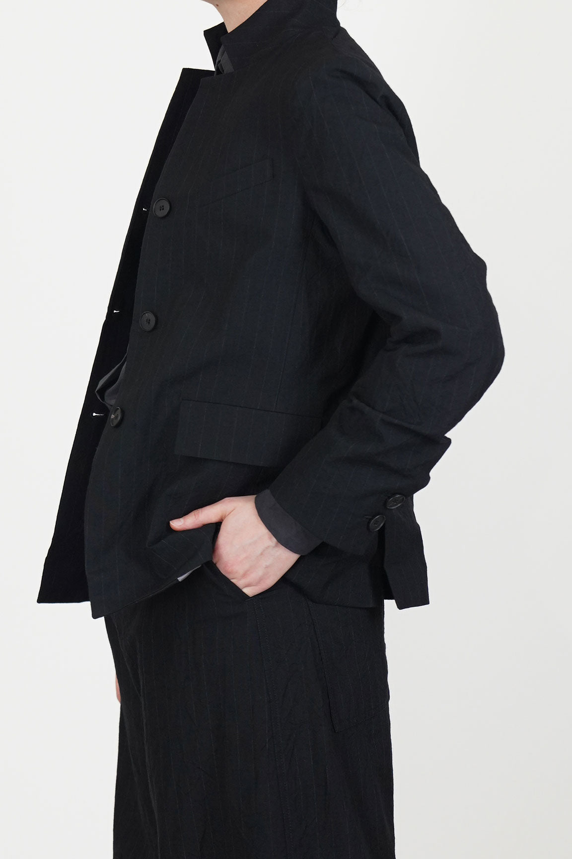 giulia jacket wool black stripe