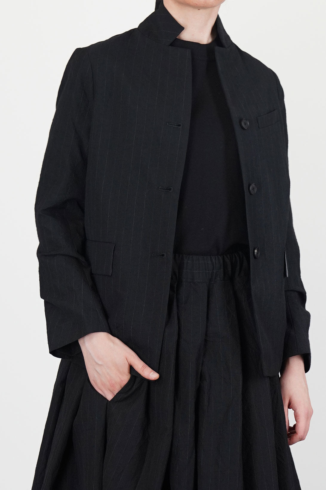 giulia jacket wool black stripe