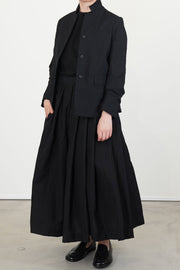 matilde skirt wool black stripe