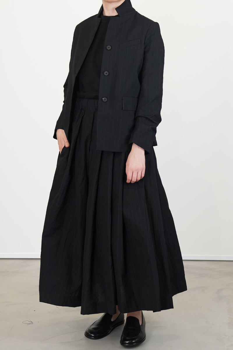 matilde skirt wool black stripe