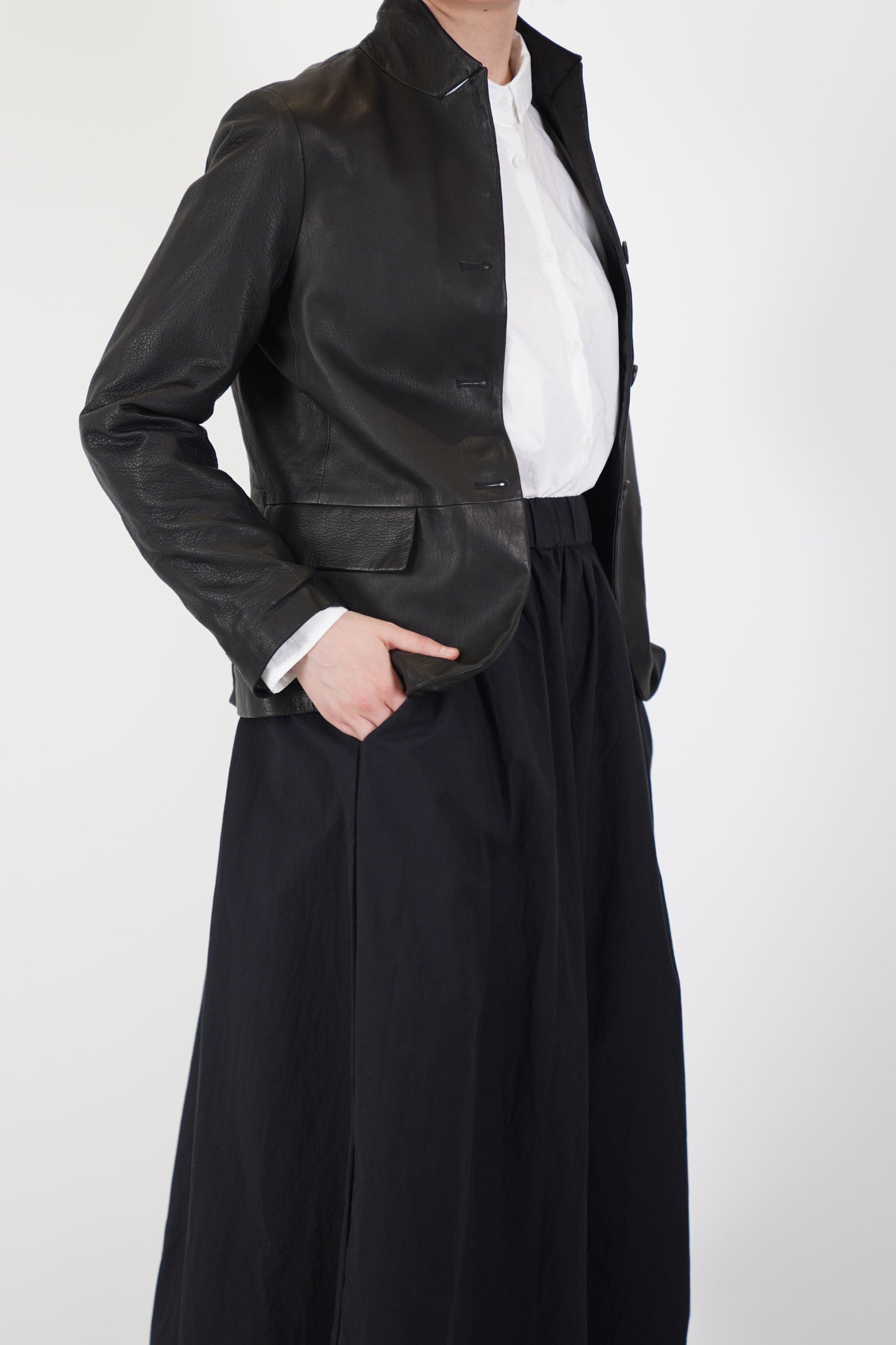 tyrol leather jacket black