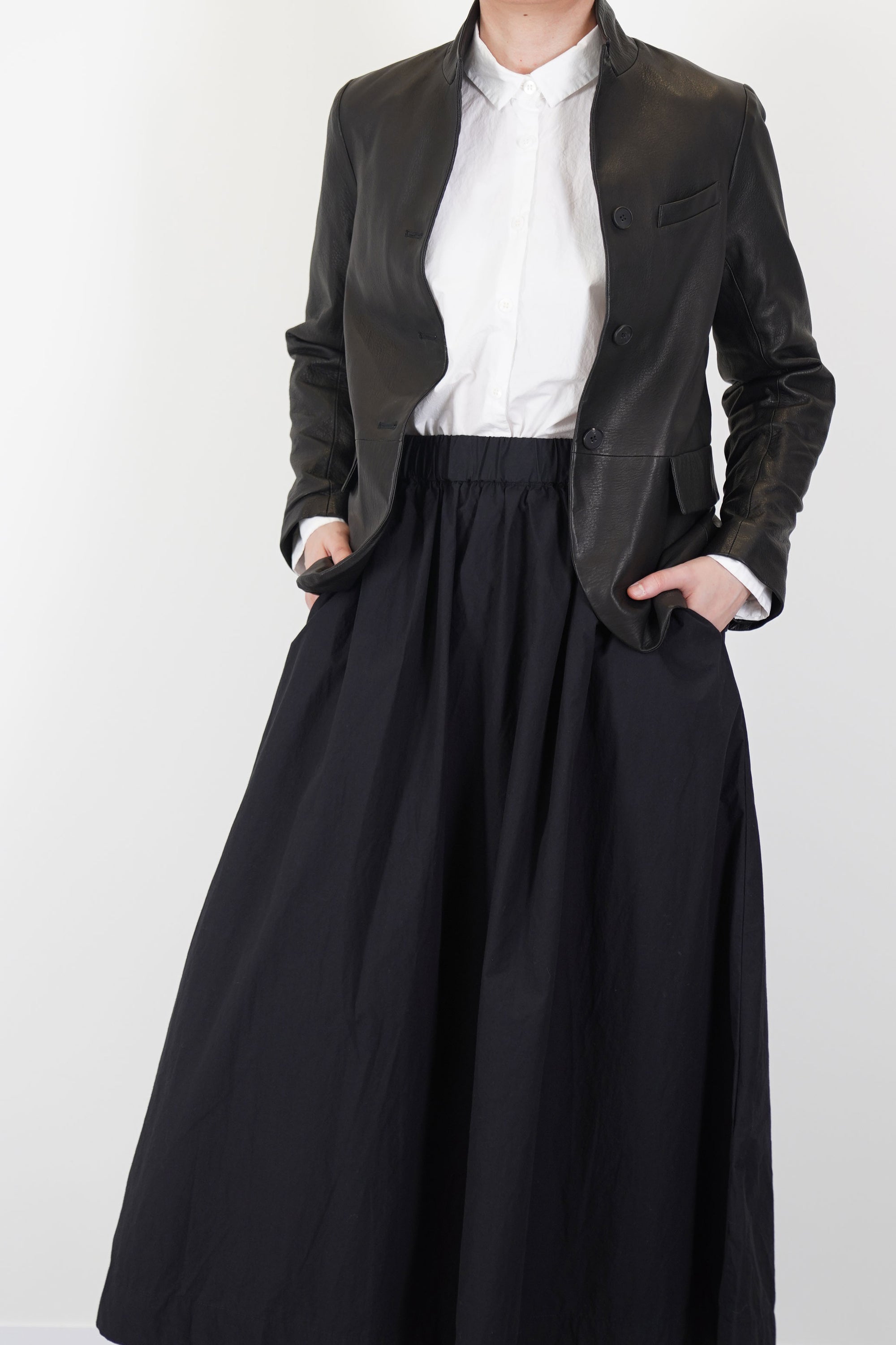 tyrol leather jacket black