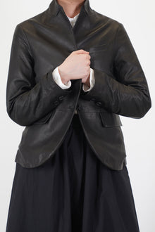 tyrol leather jacket black