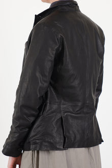 tyrol leather jacket black
