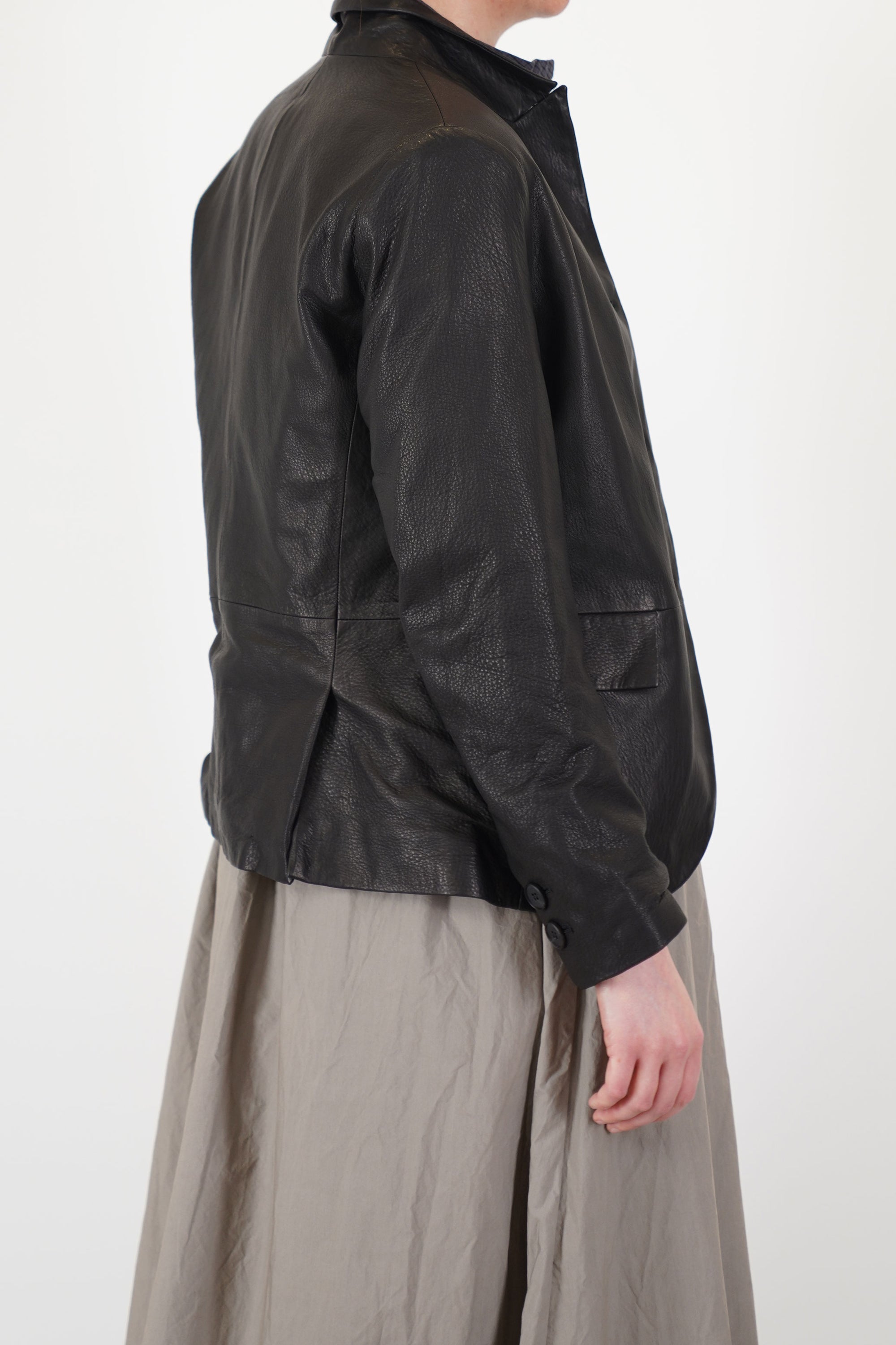 tyrol leather jacket black