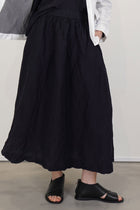 ivy skirt cotton linen black