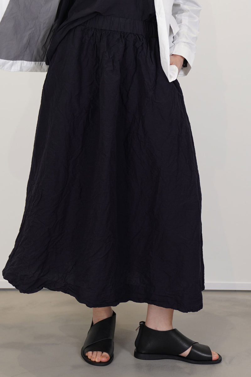 ivy skirt cotton linen black