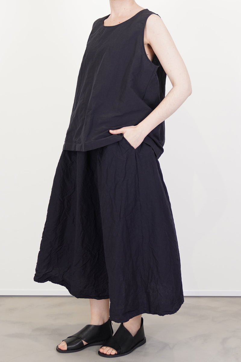 ivy skirt cotton linen black