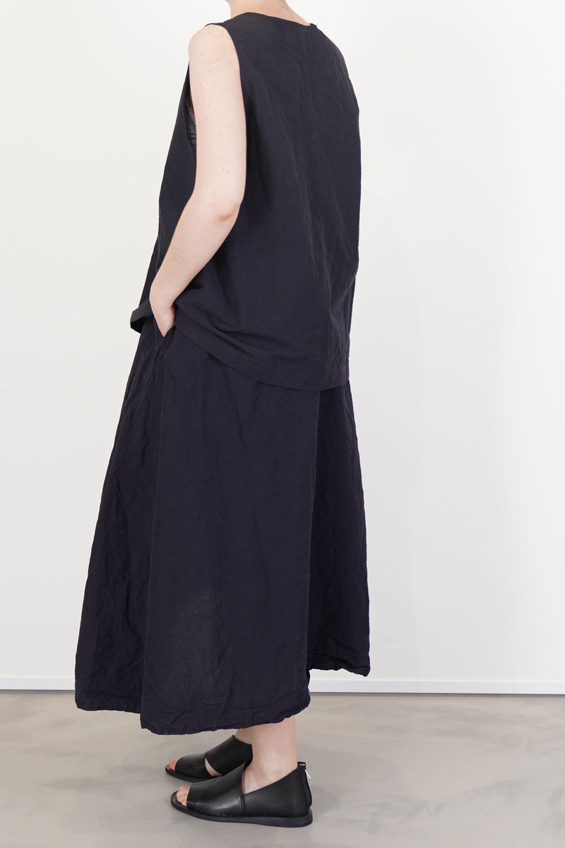 ivy skirt cotton linen black