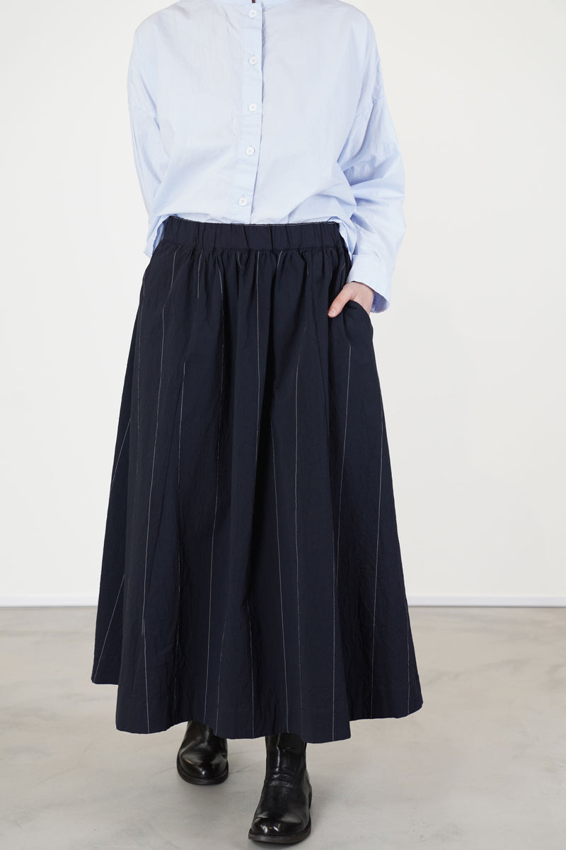 ivy skirt navy cotton