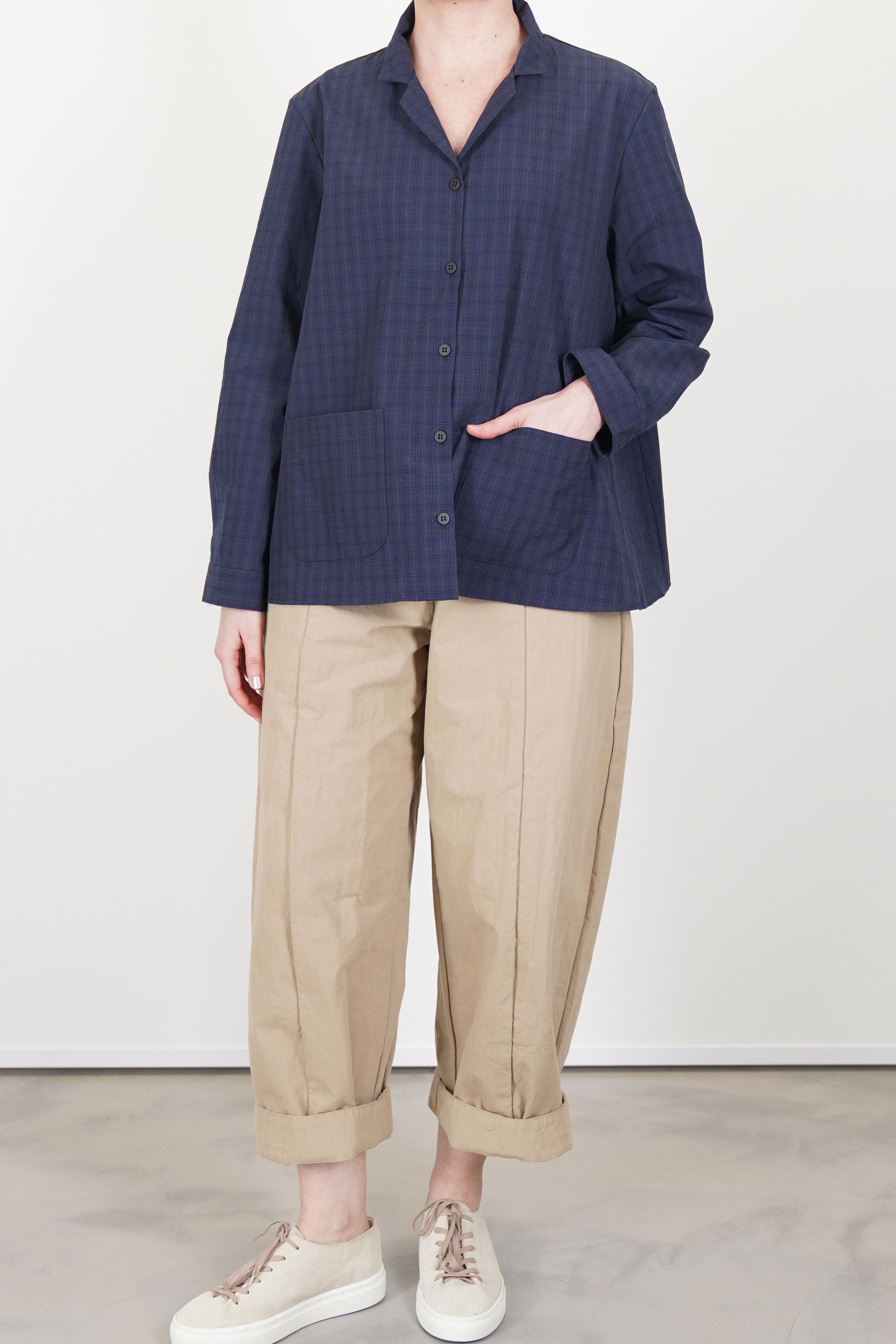 bergfabel jenny shirt navy check | carrousel the store