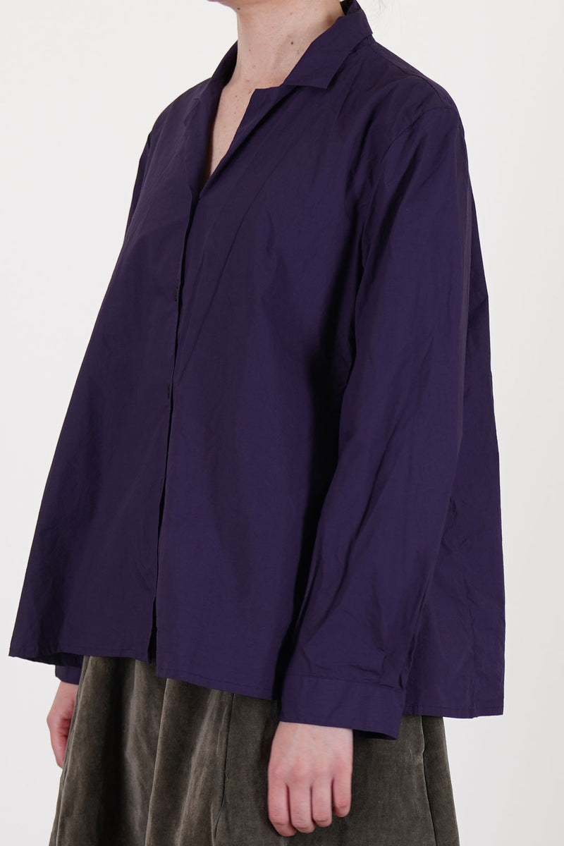 bergfabel jenny shirt acai is made from lightweight and breathable poplin cotton