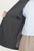lea coat khaki check