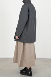 lea coat khaki check