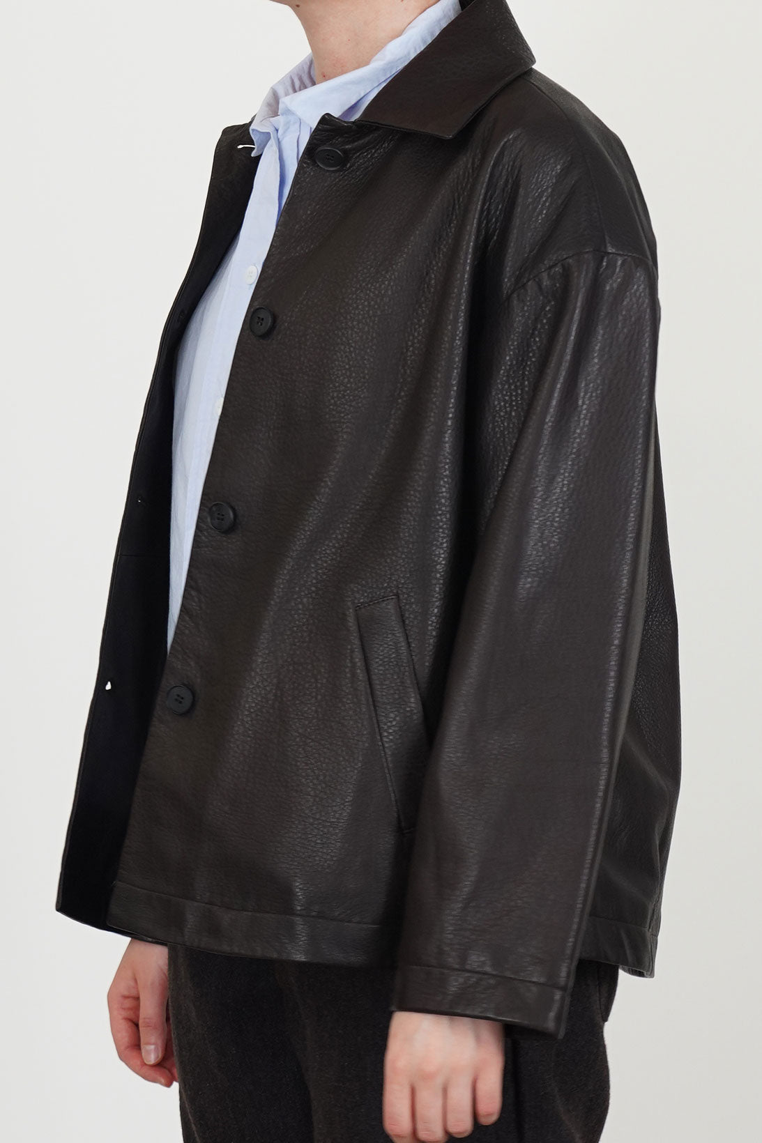leather jacket uli brown