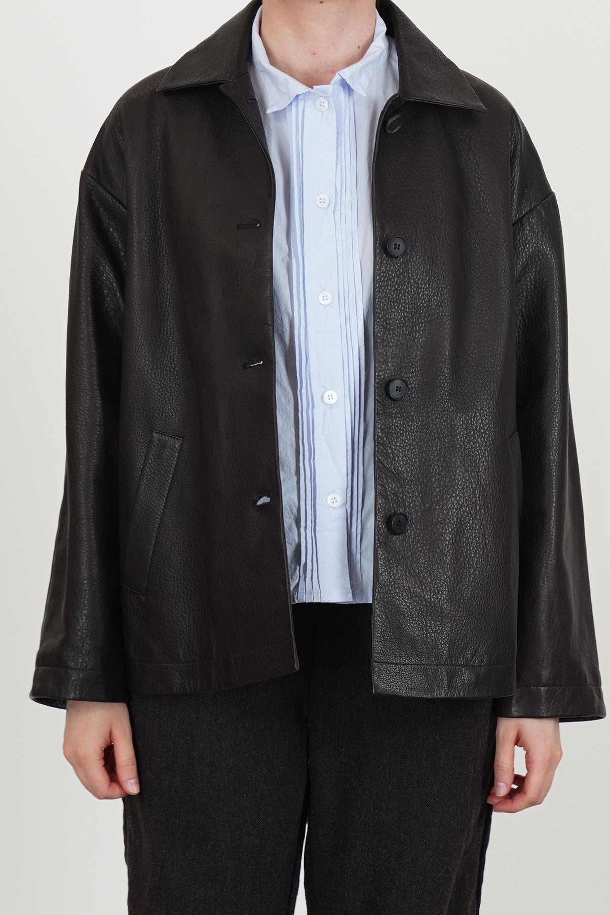 leather jacket uli brown