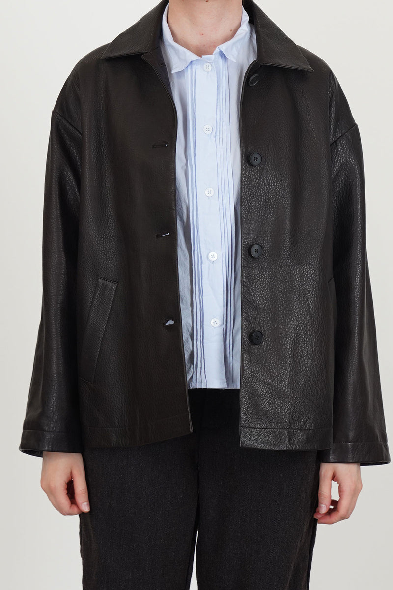leather jacket uli brown