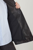 leather jacket uli brown