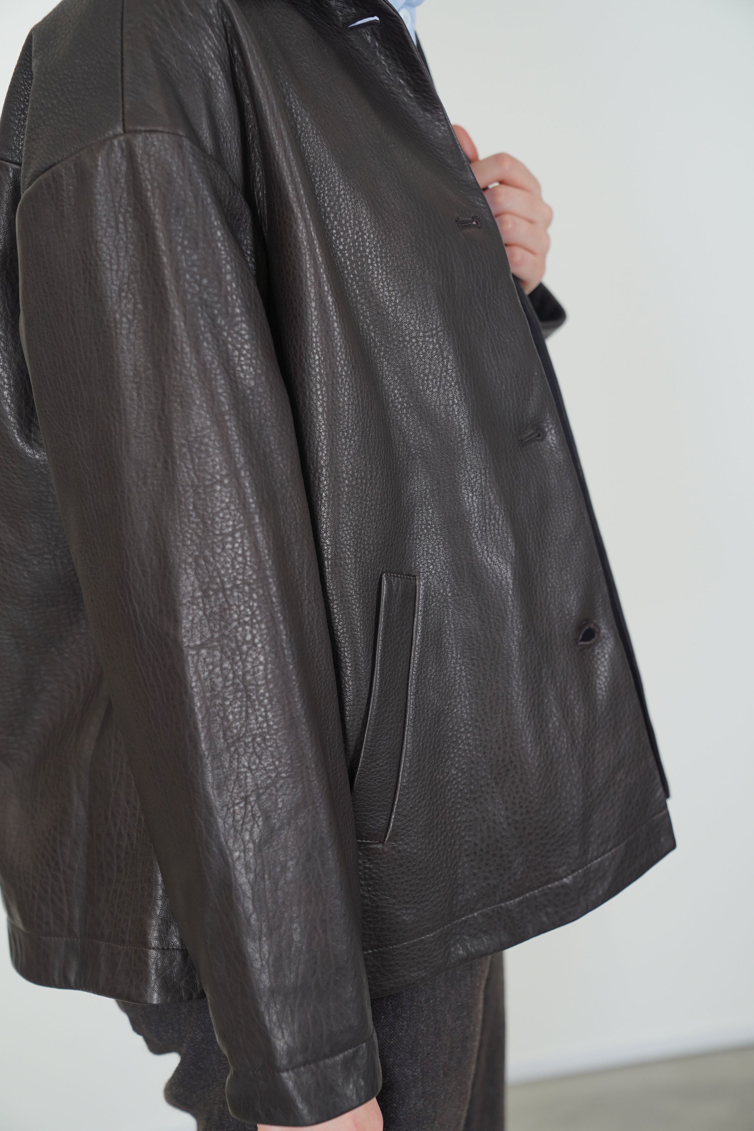 leather jacket uli brown