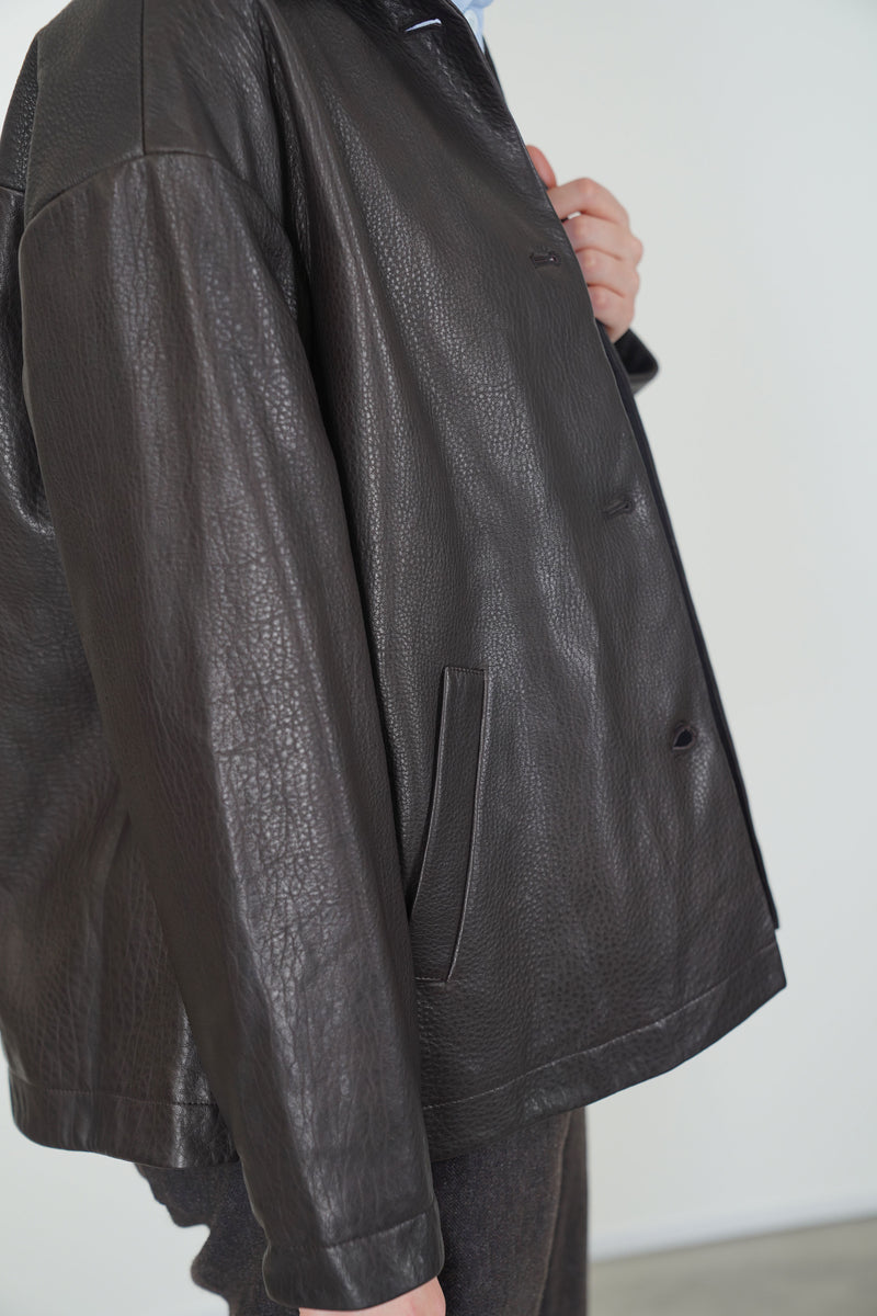 leather jacket uli brown
