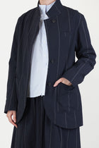 luisa jacket navy cotton