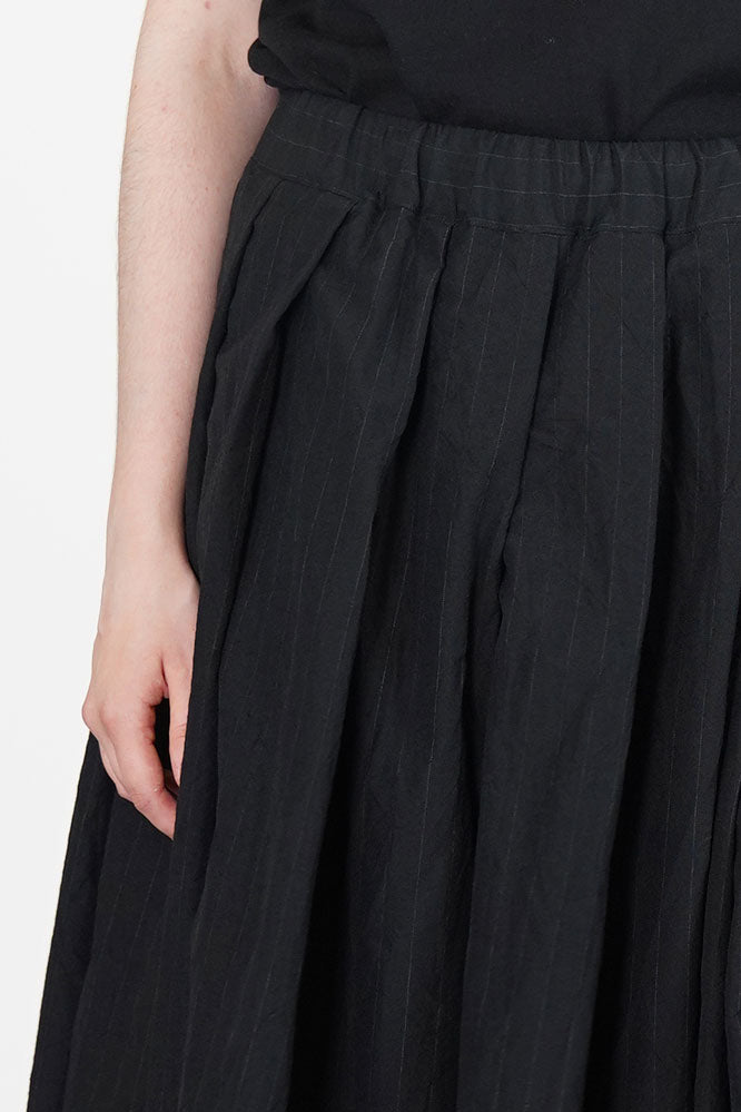 matilde skirt wool black stripe