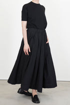 matilde skirt wool black stripe